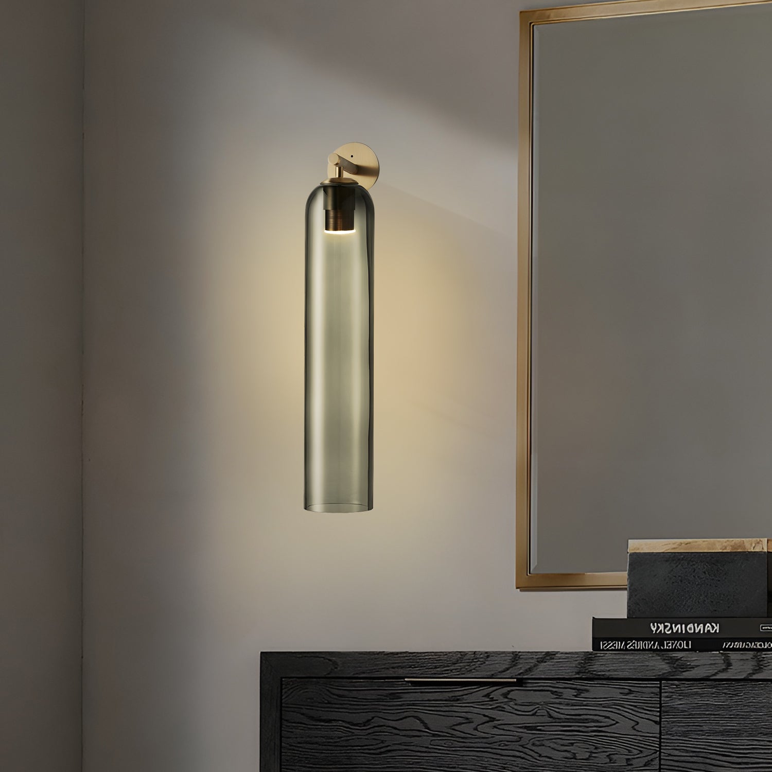 Glazen wandlamp met cilindervorm – elegante wandverlichting voor binnen | Sansoti