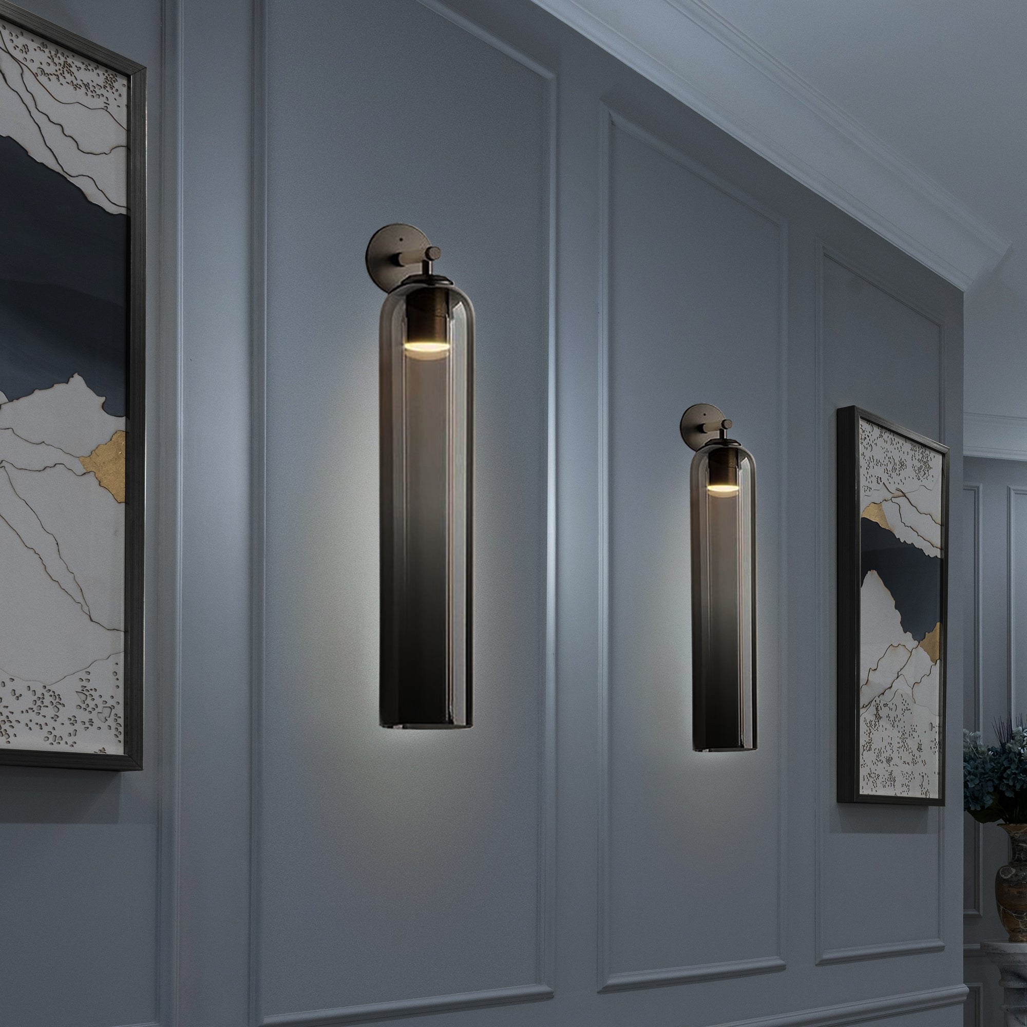 Glazen wandlamp met cilindervorm – elegante wandverlichting voor binnen | Sansoti