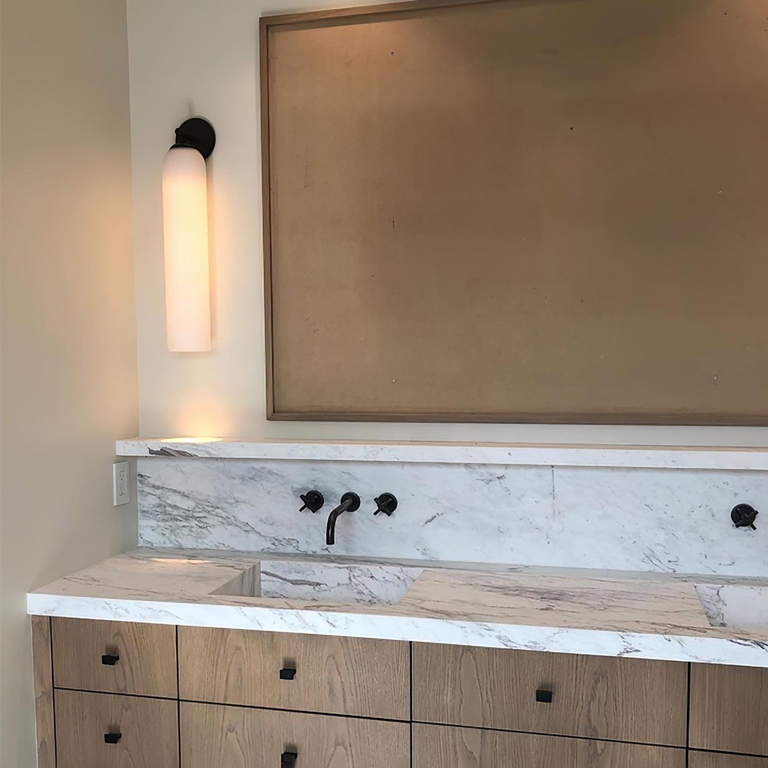 Glazen wandlamp met cilindervorm – elegante wandverlichting voor binnen | Sansoti