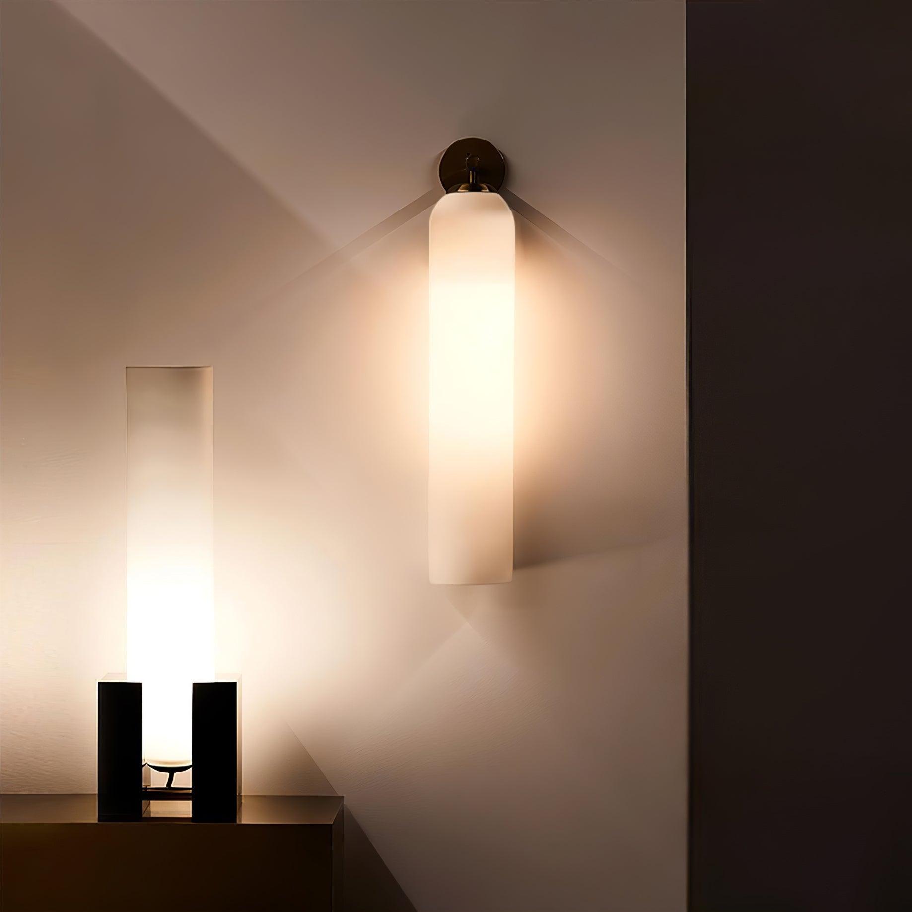 Glazen wandlamp met cilindervorm – elegante wandverlichting voor binnen | Sansoti