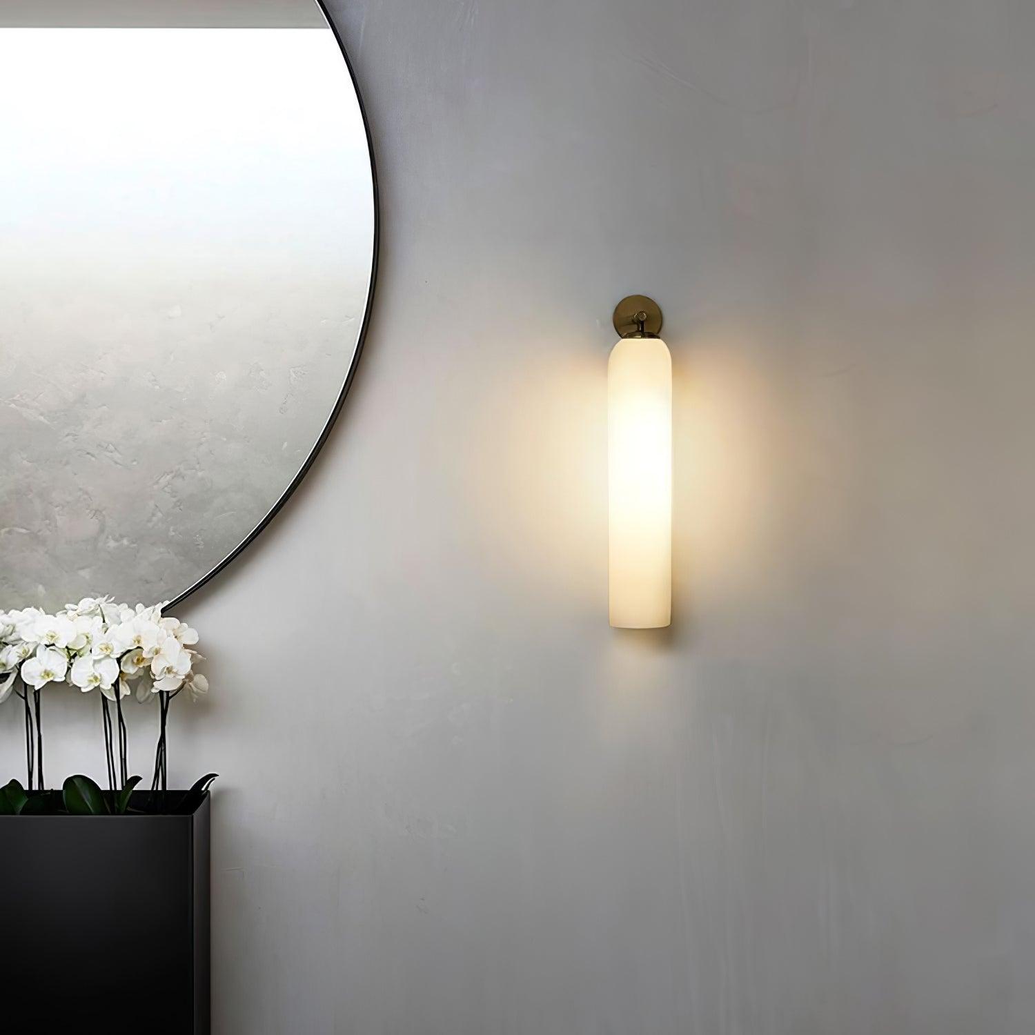Glazen wandlamp met cilindervorm – elegante wandverlichting voor binnen | Sansoti