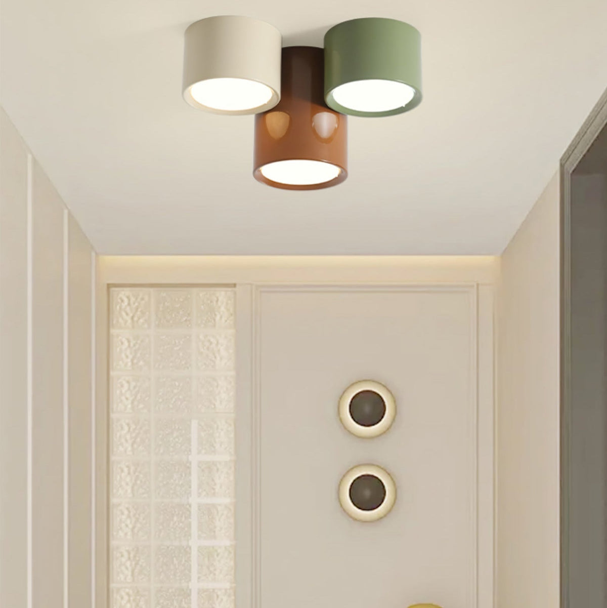 Ceiling Light Colored Metal Cylindrical Design Warm Light Bedroom Hallway Children's Room Living Room Ambient Lighting | Sansoti