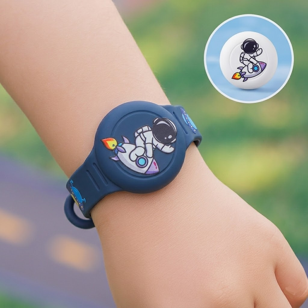 Siliconen Kinderarmband met Tracker-houder | Verstelbaar Sportarmband Speelse Designs | Sansoti