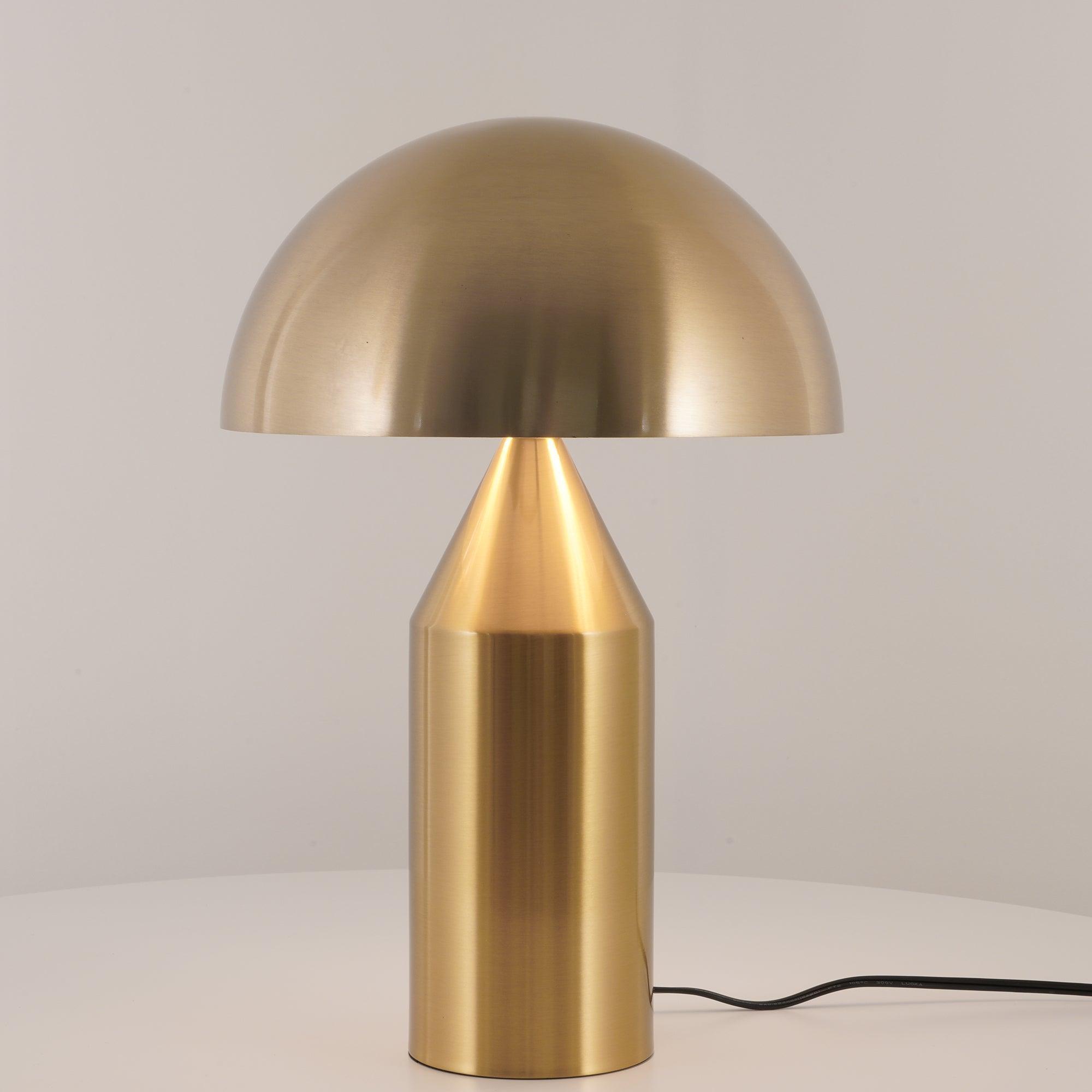 Metalen Tafellamp met Geometrische Vormen — Iconisch Italiaans Design in Twee Maten — Vijf Afwerkingen Verkrijgbaar | Sansoti