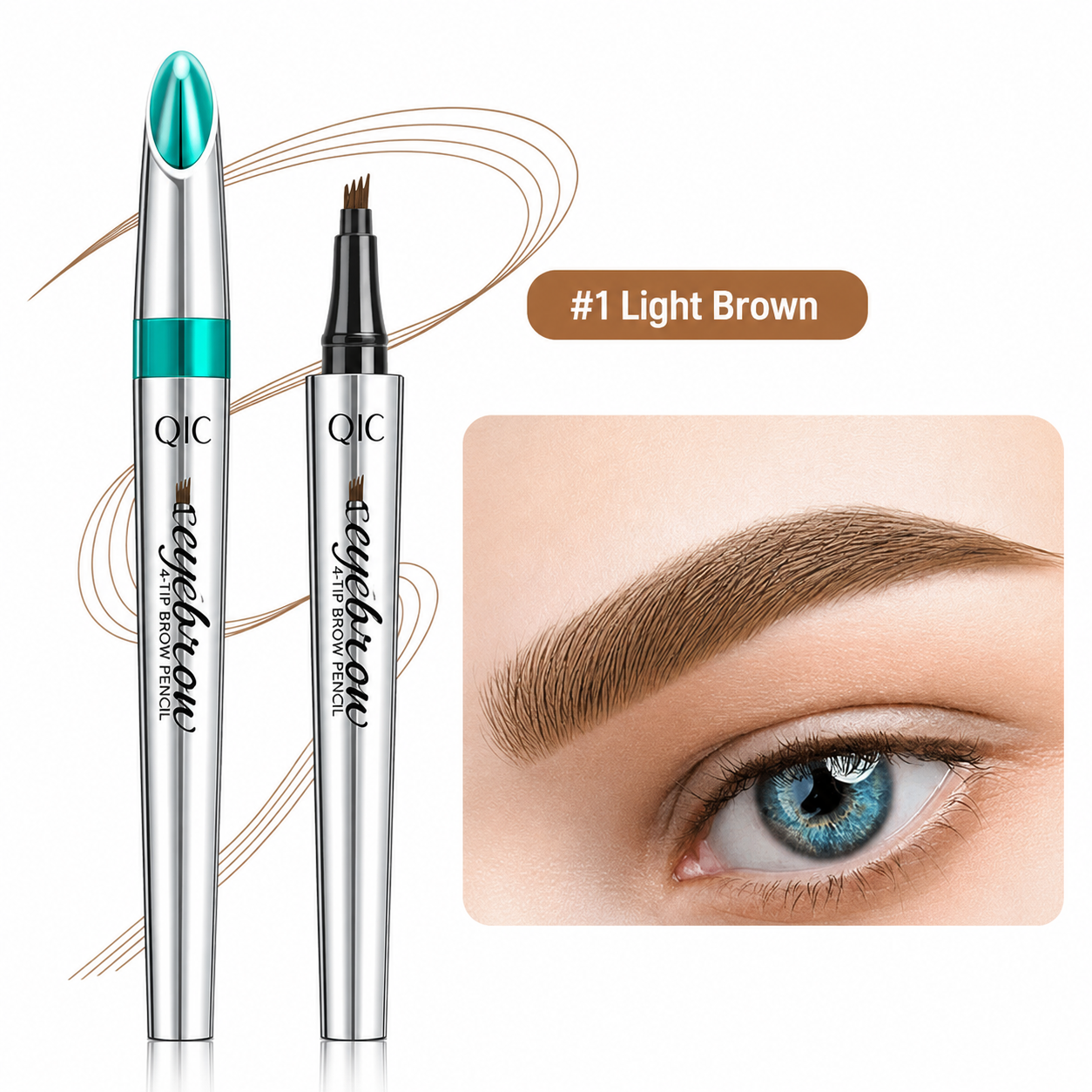 Wenkbrauwpotlood met 4 Punten Waterdichte Microblading Styling Pen voor Natuurlijke Haarlook Duurzaam tot 36 Uur Langdurig | Sansoti