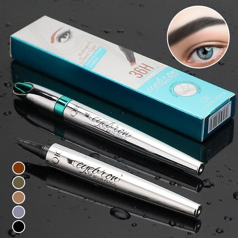 Wenkbrauwpotlood met 4 Punten Waterdichte Microblading Styling Pen voor Natuurlijke Haarlook Duurzaam tot 36 Uur Langdurig | Sansoti
