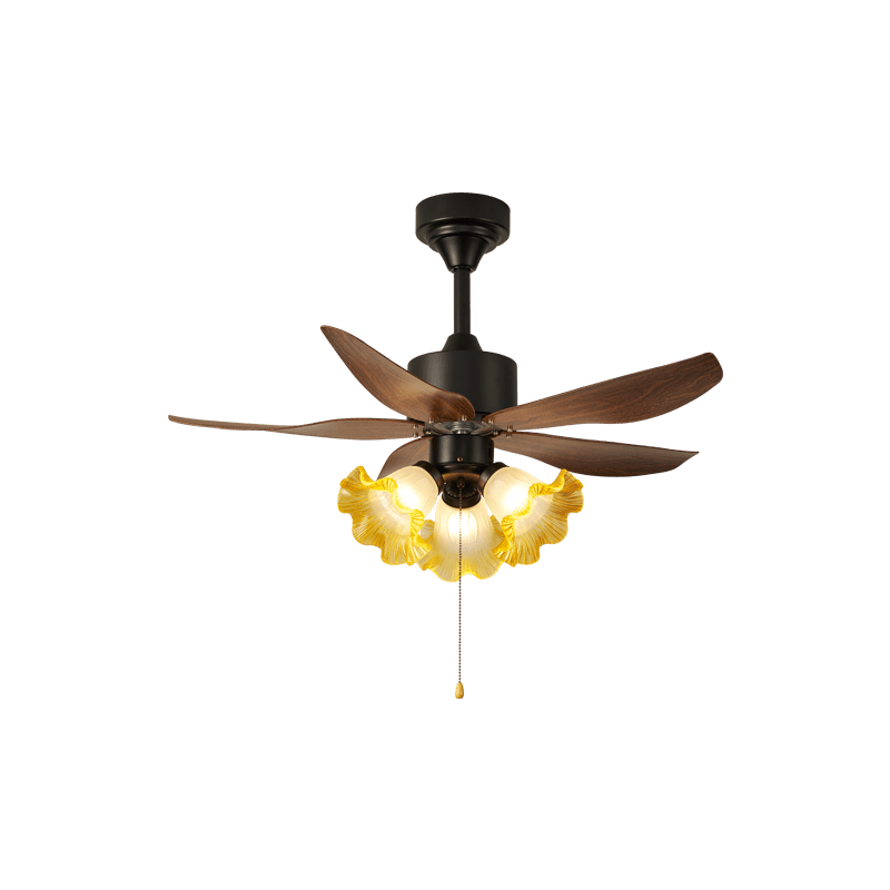 Florence Blossom Plafondventilator met Verlichting 90cm Houtnerf 6-Snelheden DC Motor | Sansoti