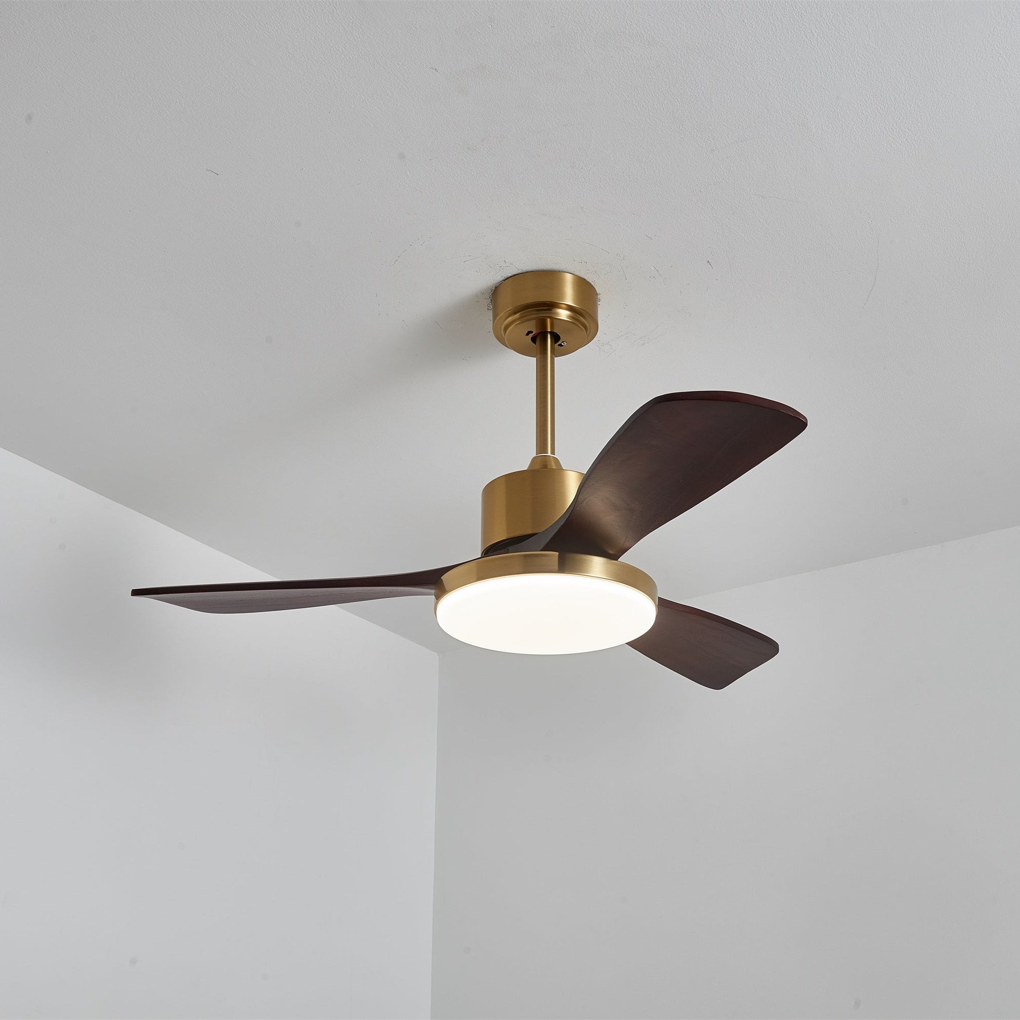 Moderne Plafondventilator met Verlichting – Houten Bladen & Afstandsbediening | Sansoti