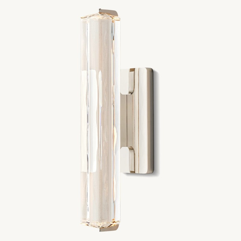 Applique murale en cristal et laiton, LED verticales, design, salon, chambre, couloir, entrée, éclairage intérieur | Sansoti
