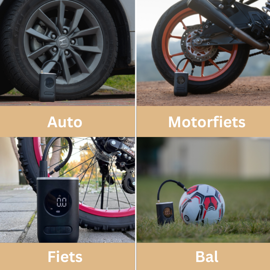 Draagbare Elektrische Bandenpomp Compressor 150 PSI Noodpomp Auto Fiets Motor Snel Oppompen LED Zaklamp Oplaadbaar | Sansoti