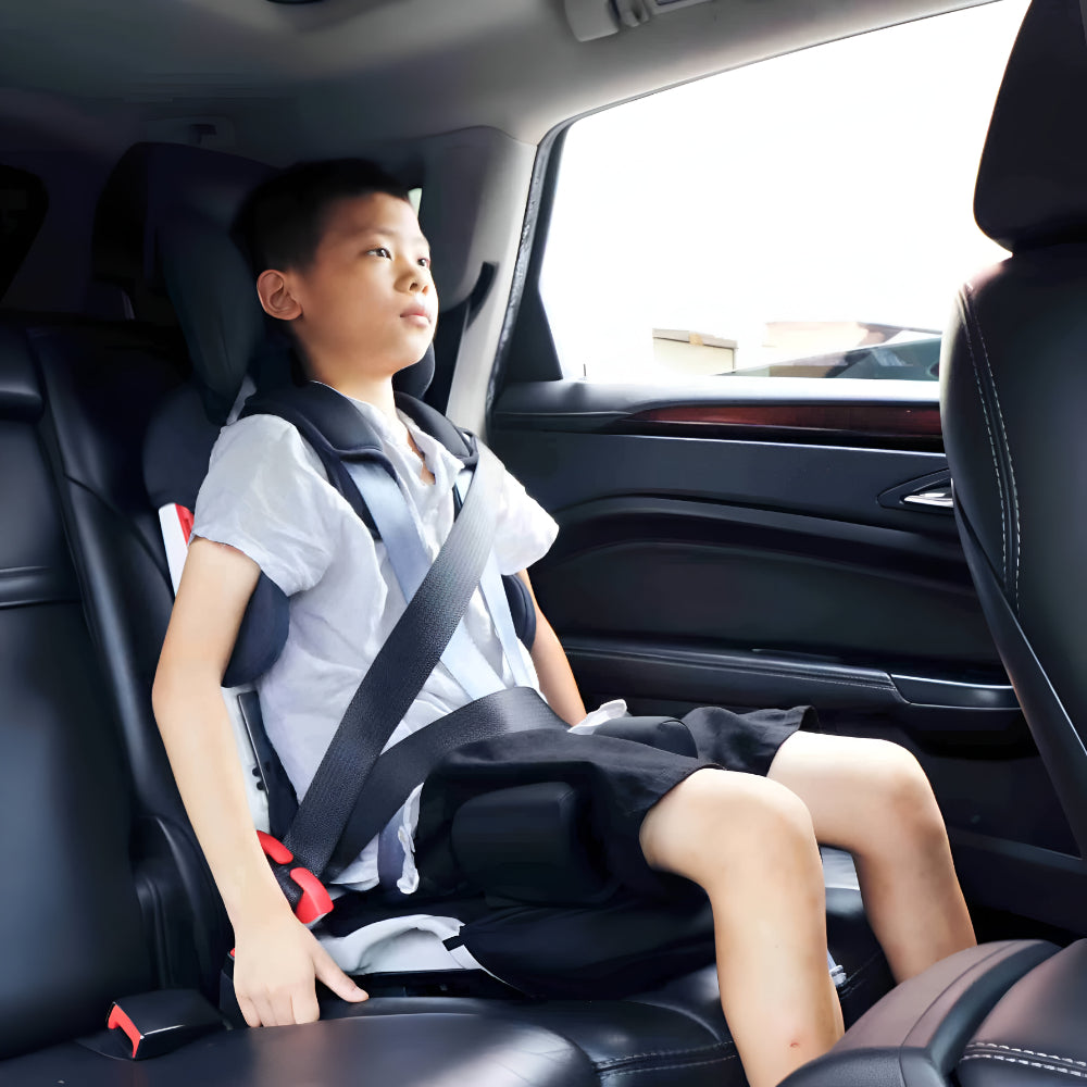 Verstelbare Kinderstoel voor Auto met 5-Punts Veiligheidsgordel Zwart – Orthopedische Ondersteuning | Sansoti