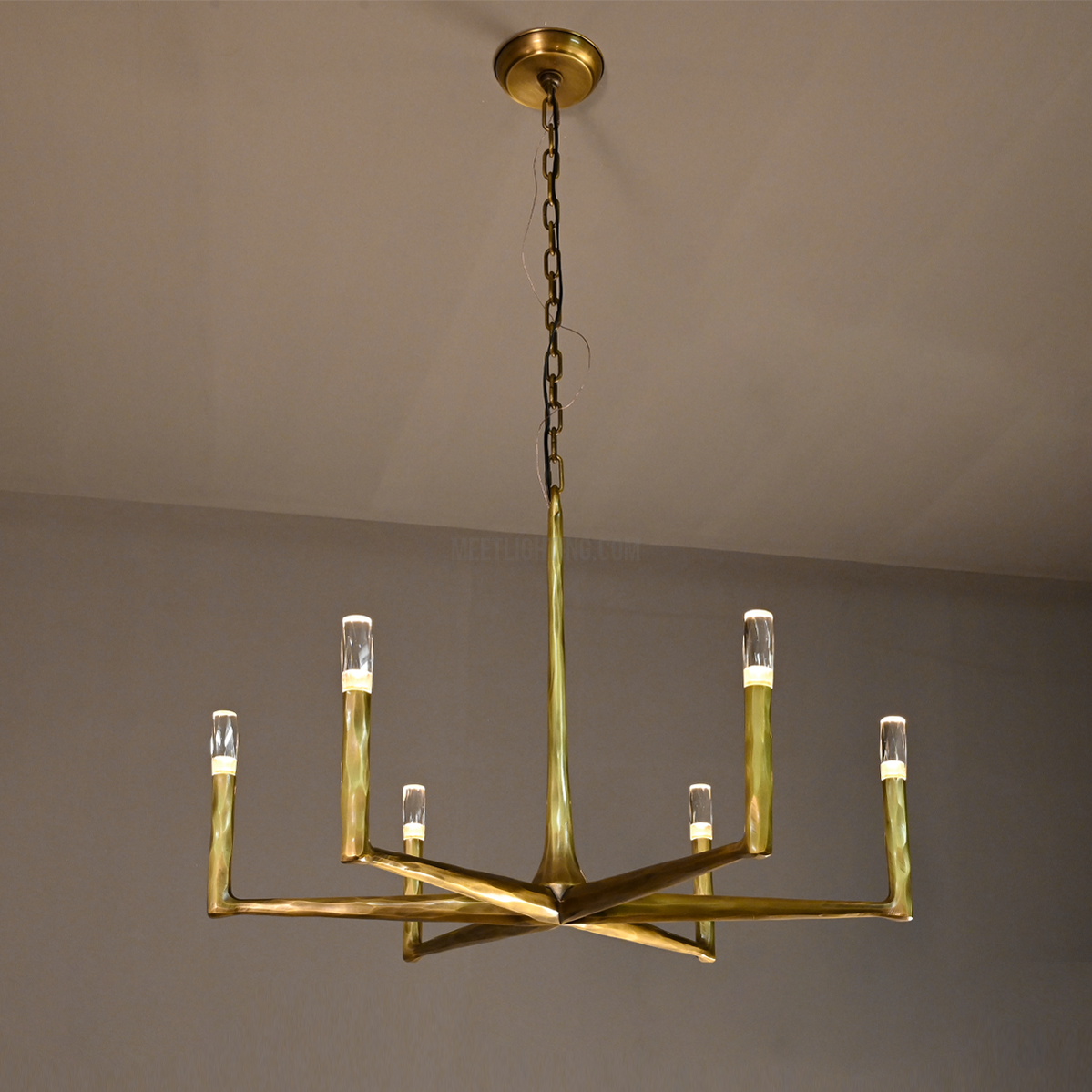 Ronde Smeedijzeren Kroonluchter 36-72 inch Messing Brons Tin Eetkamer Woonkamer Sfeerlicht Hanglamp Nostalgisch | Sansoti