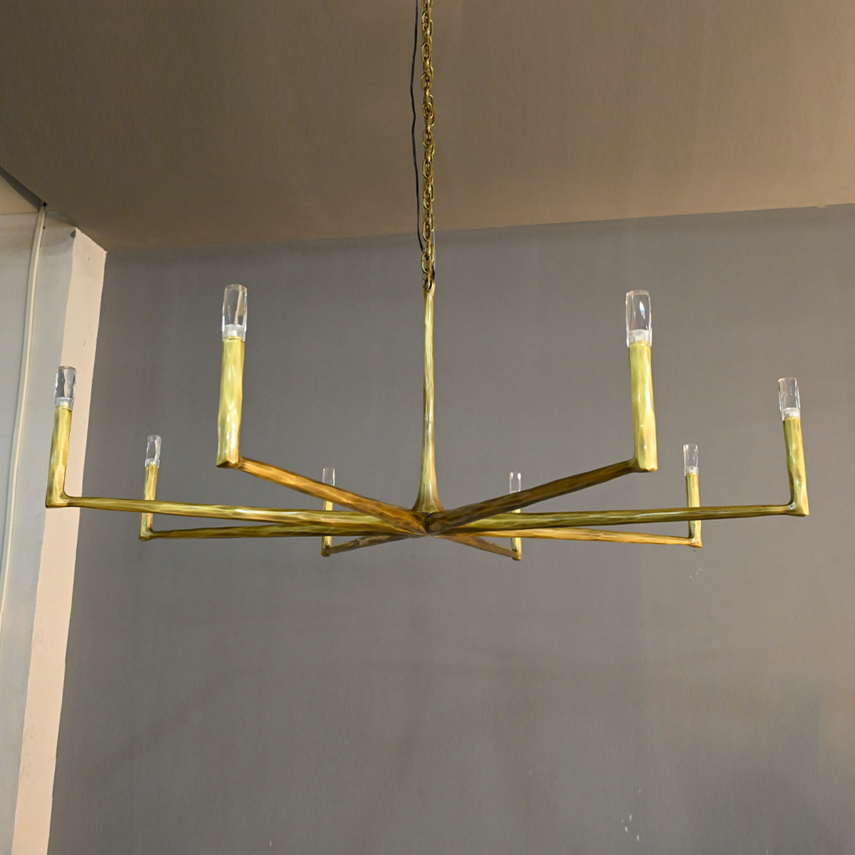 Ronde Smeedijzeren Kroonluchter 36-72 inch Messing Brons Tin Eetkamer Woonkamer Sfeerlicht Hanglamp Nostalgisch | Sansoti