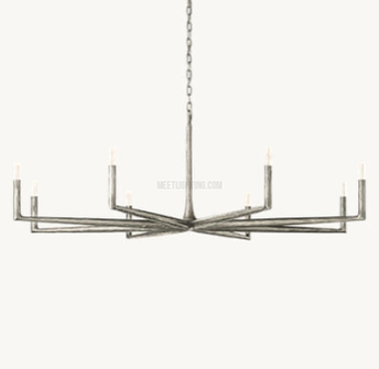 Ronde Smeedijzeren Kroonluchter 36-72 inch Messing Brons Tin Eetkamer Woonkamer Sfeerlicht Hanglamp Nostalgisch | Sansoti