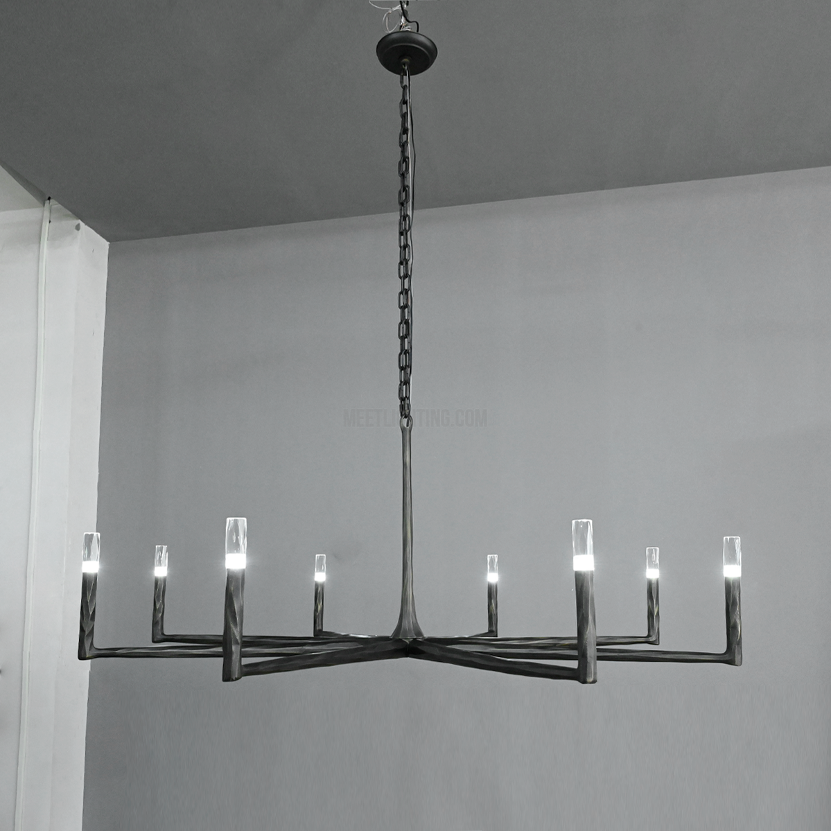 Ronde Smeedijzeren Kroonluchter 36-72 inch Messing Brons Tin Eetkamer Woonkamer Sfeerlicht Hanglamp Nostalgisch | Sansoti
