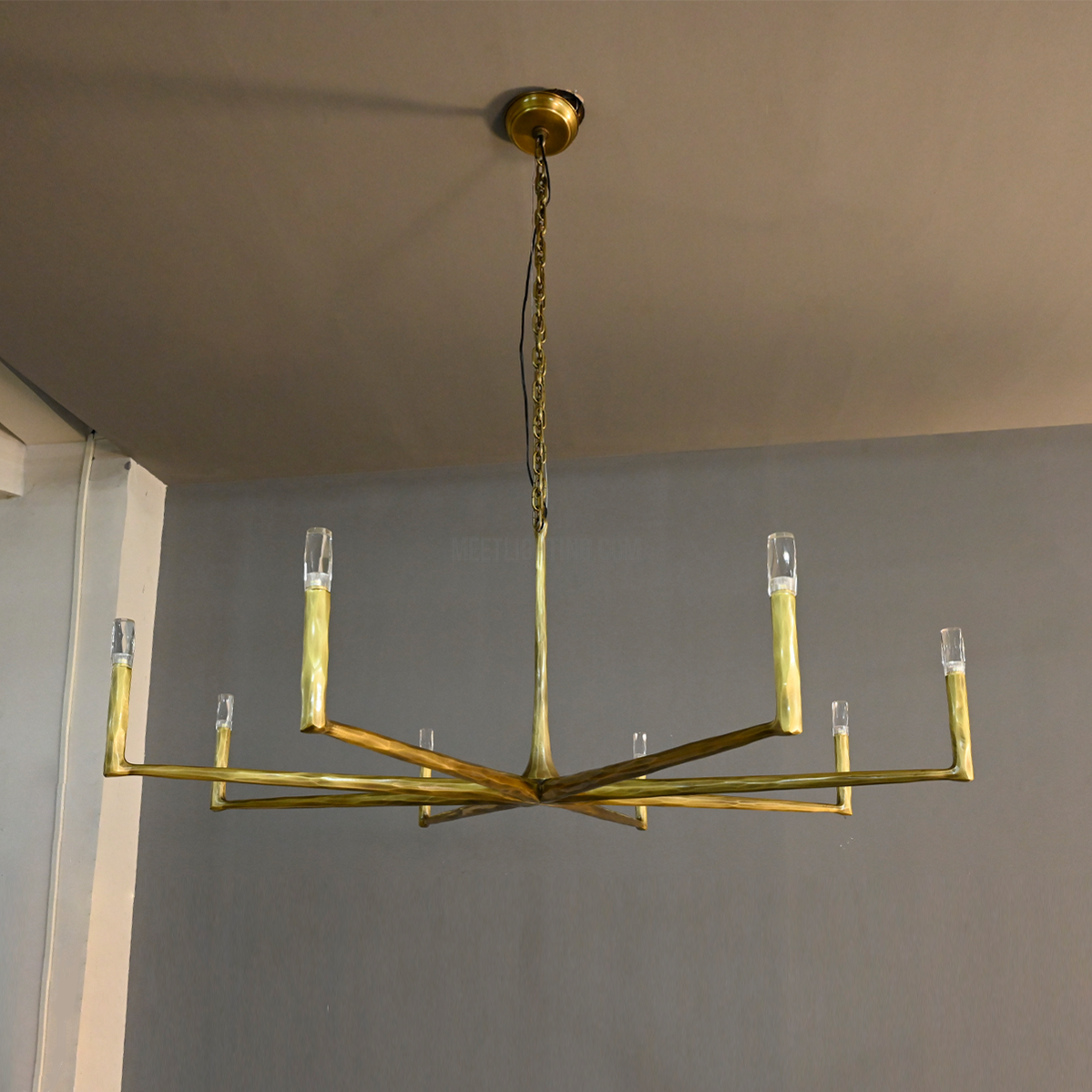 Ronde Smeedijzeren Kroonluchter 36-72 inch Messing Brons Tin Eetkamer Woonkamer Sfeerlicht Hanglamp Nostalgisch | Sansoti