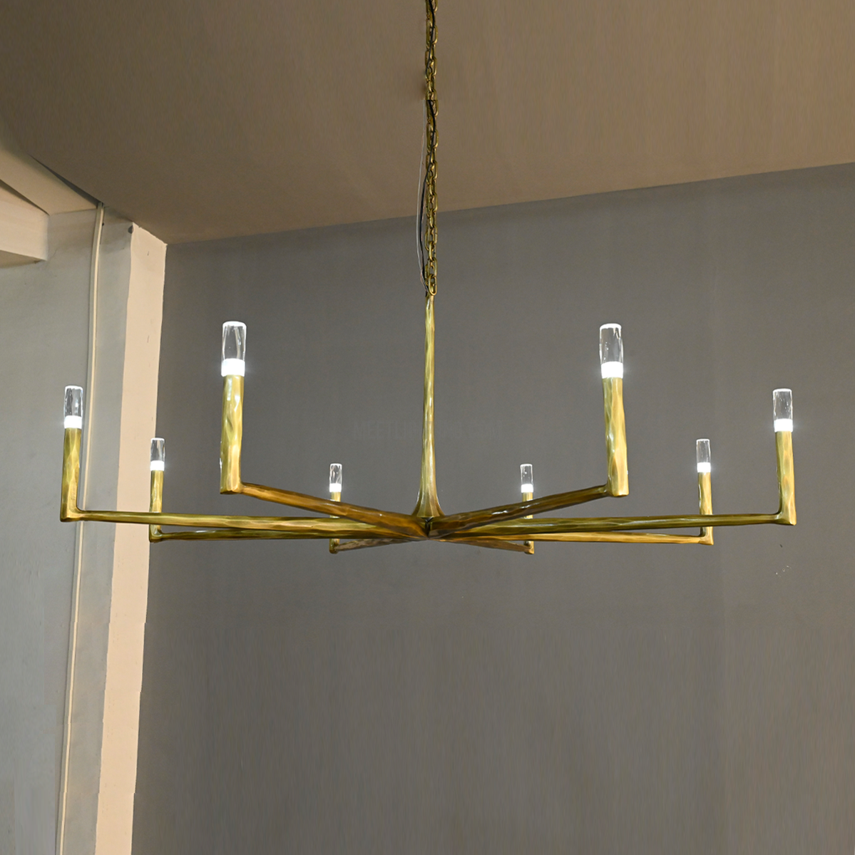 Ronde Smeedijzeren Kroonluchter 36-72 inch Messing Brons Tin Eetkamer Woonkamer Sfeerlicht Hanglamp Nostalgisch | Sansoti