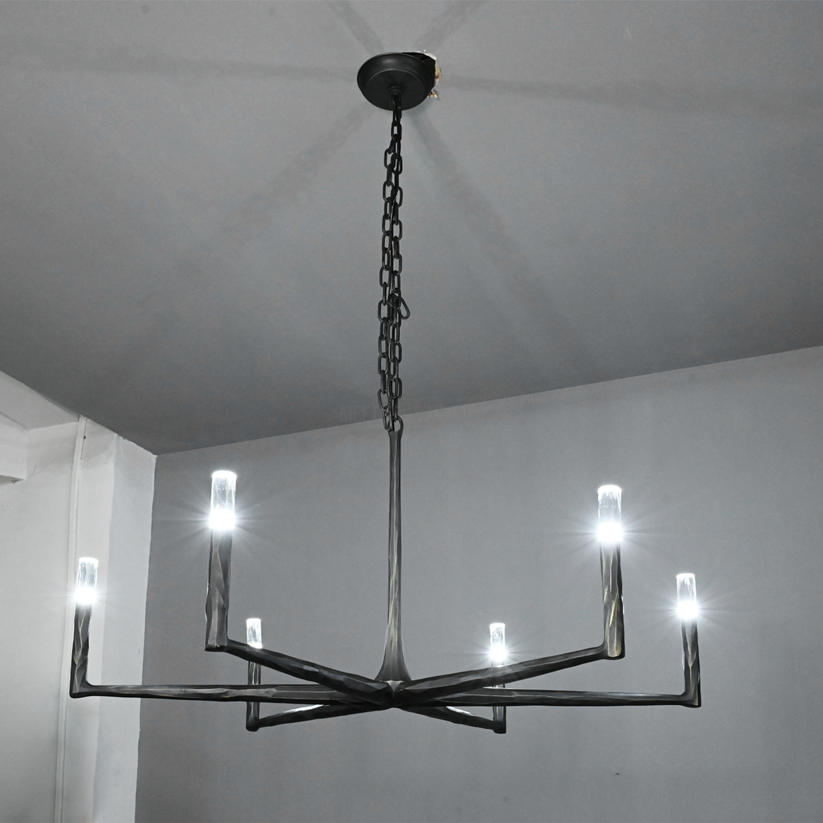 Ronde Smeedijzeren Kroonluchter 36-72 inch Messing Brons Tin Eetkamer Woonkamer Sfeerlicht Hanglamp Nostalgisch | Sansoti