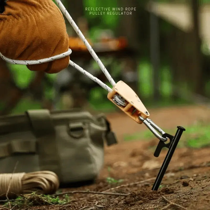 Corde de tension réfléchissante 4 mètres, résistante au vent pour l’extérieur, avec mousquetons pour tente, voile et camping en toute sécurité | Sansoti