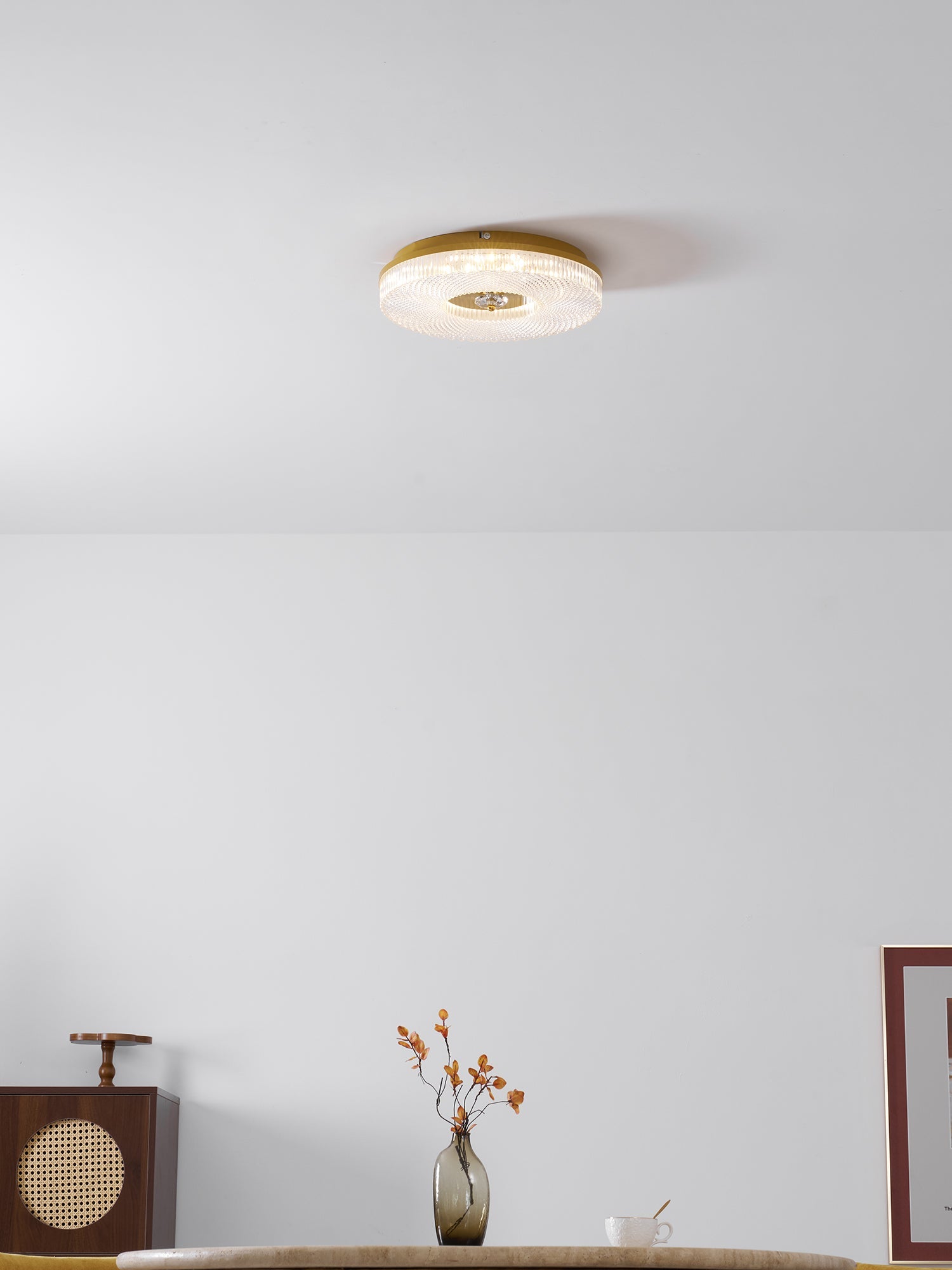 LED Plafondlamp Rond IJzer Acryl Dimbaar 3000K 4000K 6000K Zwart Wit Goud | Sansoti