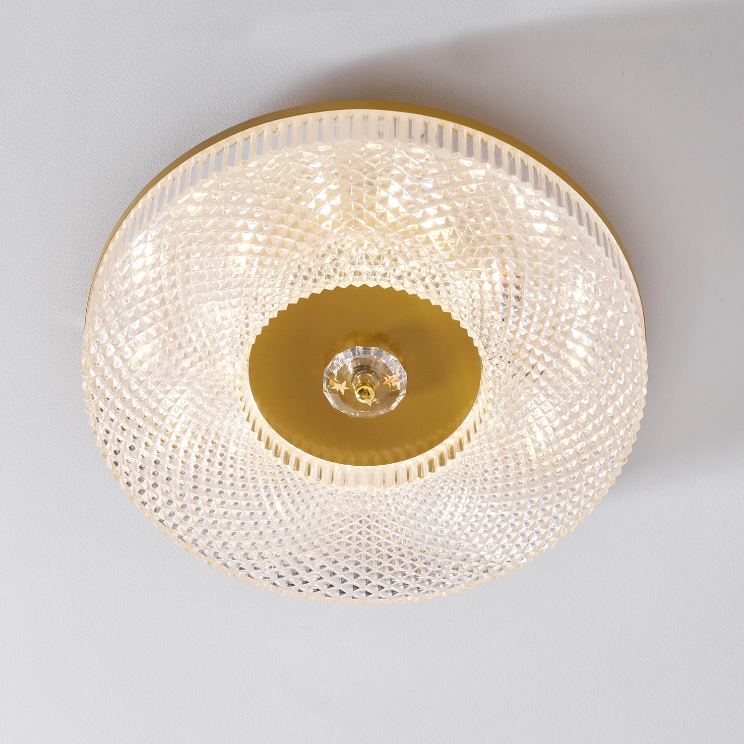 LED Plafondlamp Rond IJzer Acryl Dimbaar 3000K 4000K 6000K Zwart Wit Goud | Sansoti