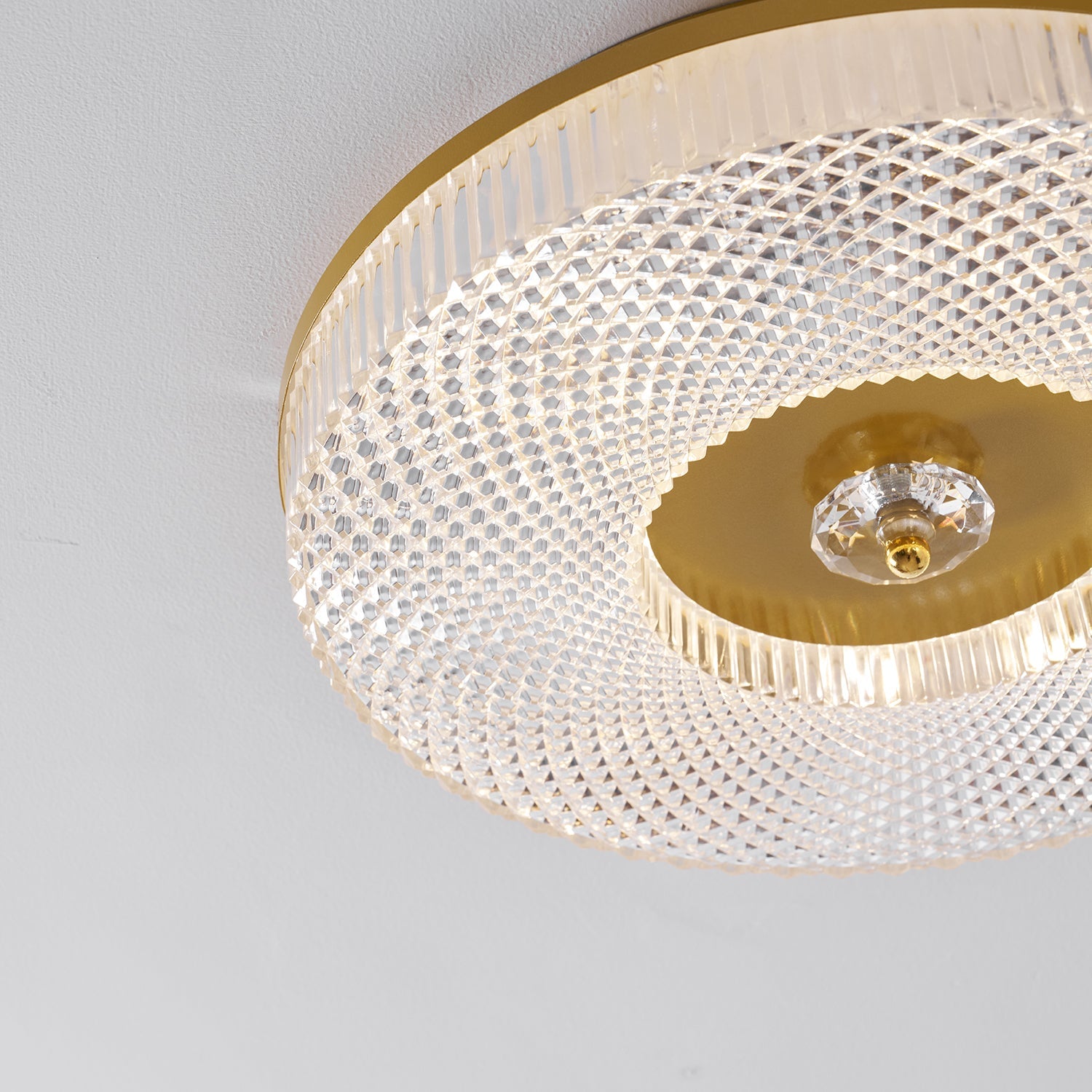 LED Plafondlamp Rond IJzer Acryl Dimbaar 3000K 4000K 6000K Zwart Wit Goud | Sansoti
