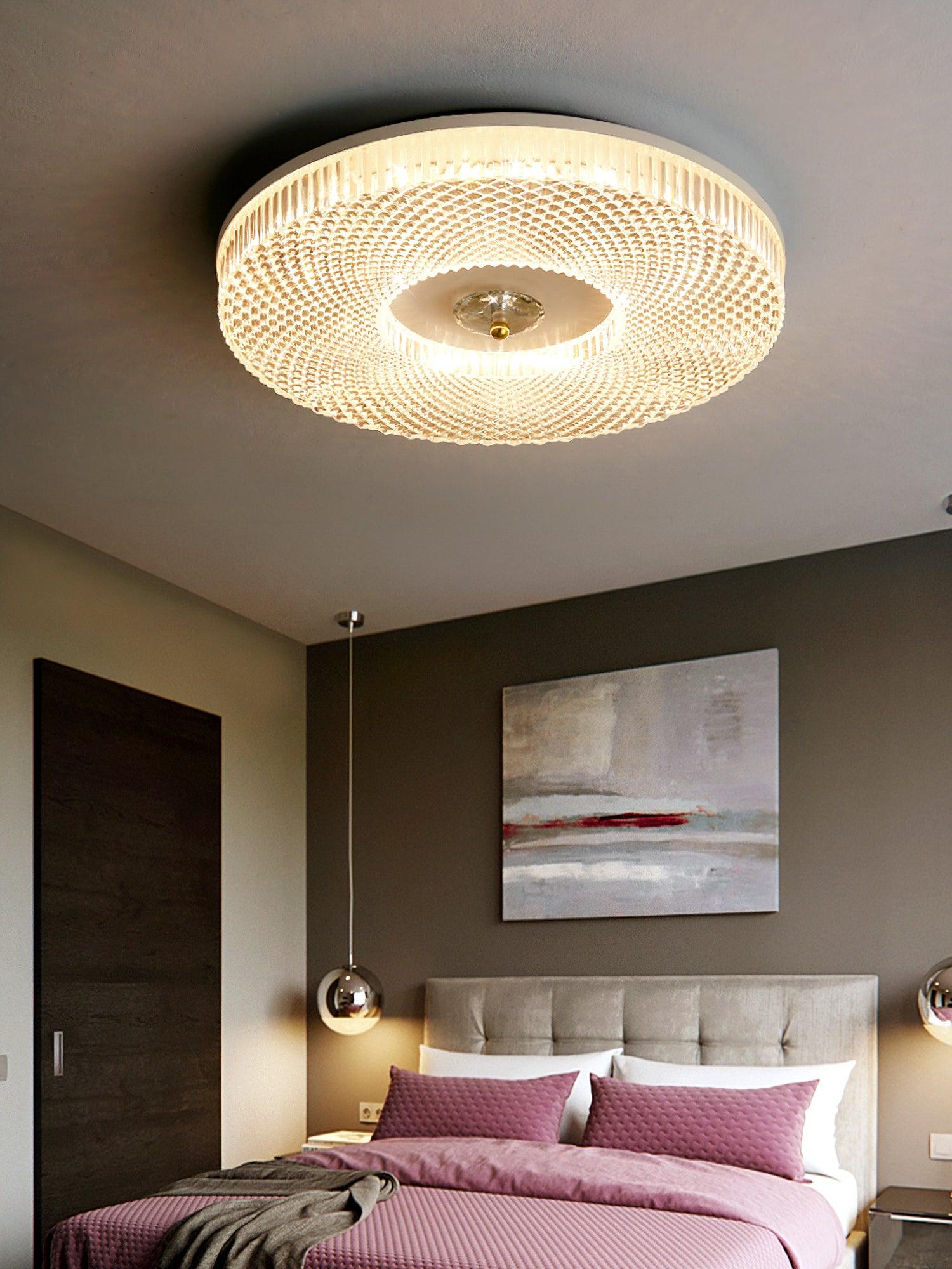 LED Plafondlamp Rond IJzer Acryl Dimbaar 3000K 4000K 6000K Zwart Wit Goud | Sansoti