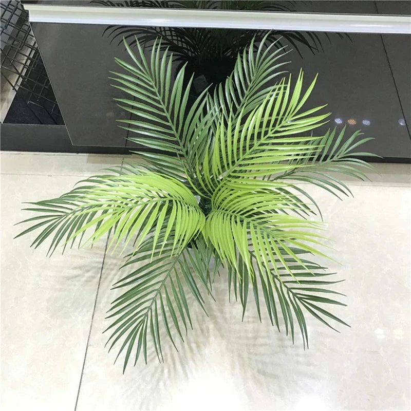 Kunstpalmbladeren Set 12 Stuks Tropische Decoratie Feesten Events Interieur Groen Jungle Sfeer Wanddecoratie | Sansoti