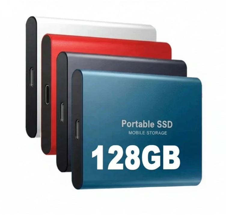 Externe SSD 128GB Compacte Hoge Snelheid Opslag Type-C voor Laptop en PC - Draagbare Mini SSD Schijf voor Databackup en Bestandsoverdracht | Sansoti