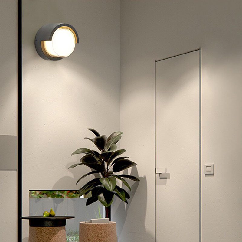 Wandlamp Voor Buiten LED Rond of Vierkant Zwart of Wit 3W-8W IP54 Gevel Terras Moderne Buitenverlichting | Sansoti