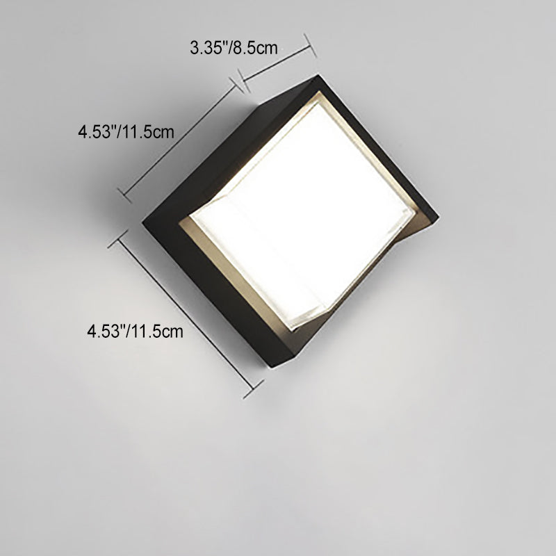 Wandlamp Voor Buiten LED Rond of Vierkant Zwart of Wit 3W-8W IP54 Gevel Terras Moderne Buitenverlichting | Sansoti