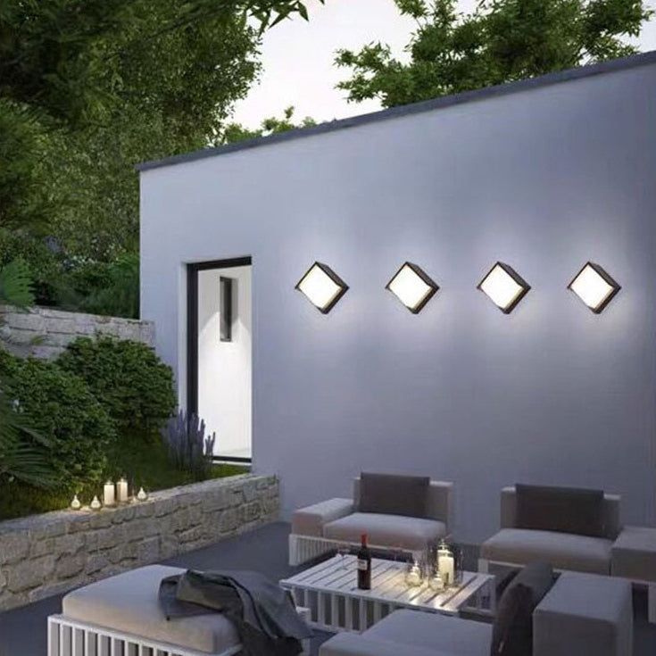 Wandlamp Voor Buiten LED Rond of Vierkant Zwart of Wit 3W-8W IP54 Gevel Terras Moderne Buitenverlichting | Sansoti