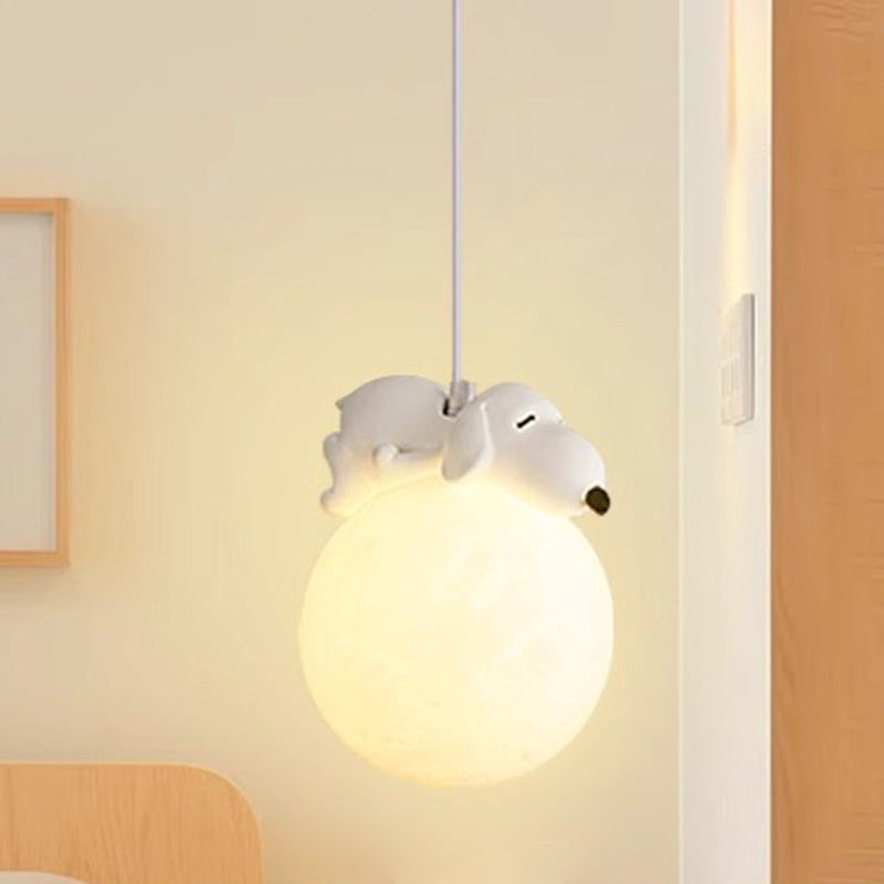 Speelse Hanglamp met Cartoon Figuren – PE Lampenkap en G9 Fitting – Wit Wandlicht voor Kinderkamer | Sansoti