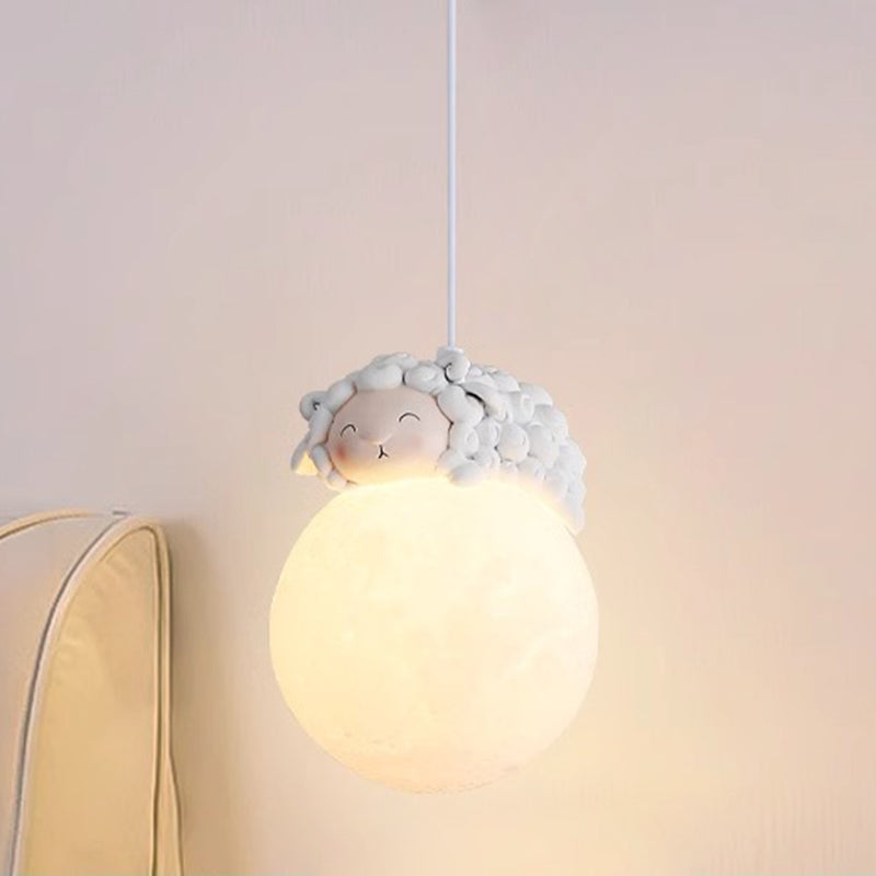 Speelse Hanglamp met Cartoon Figuren – PE Lampenkap en G9 Fitting – Wit Wandlicht voor Kinderkamer | Sansoti