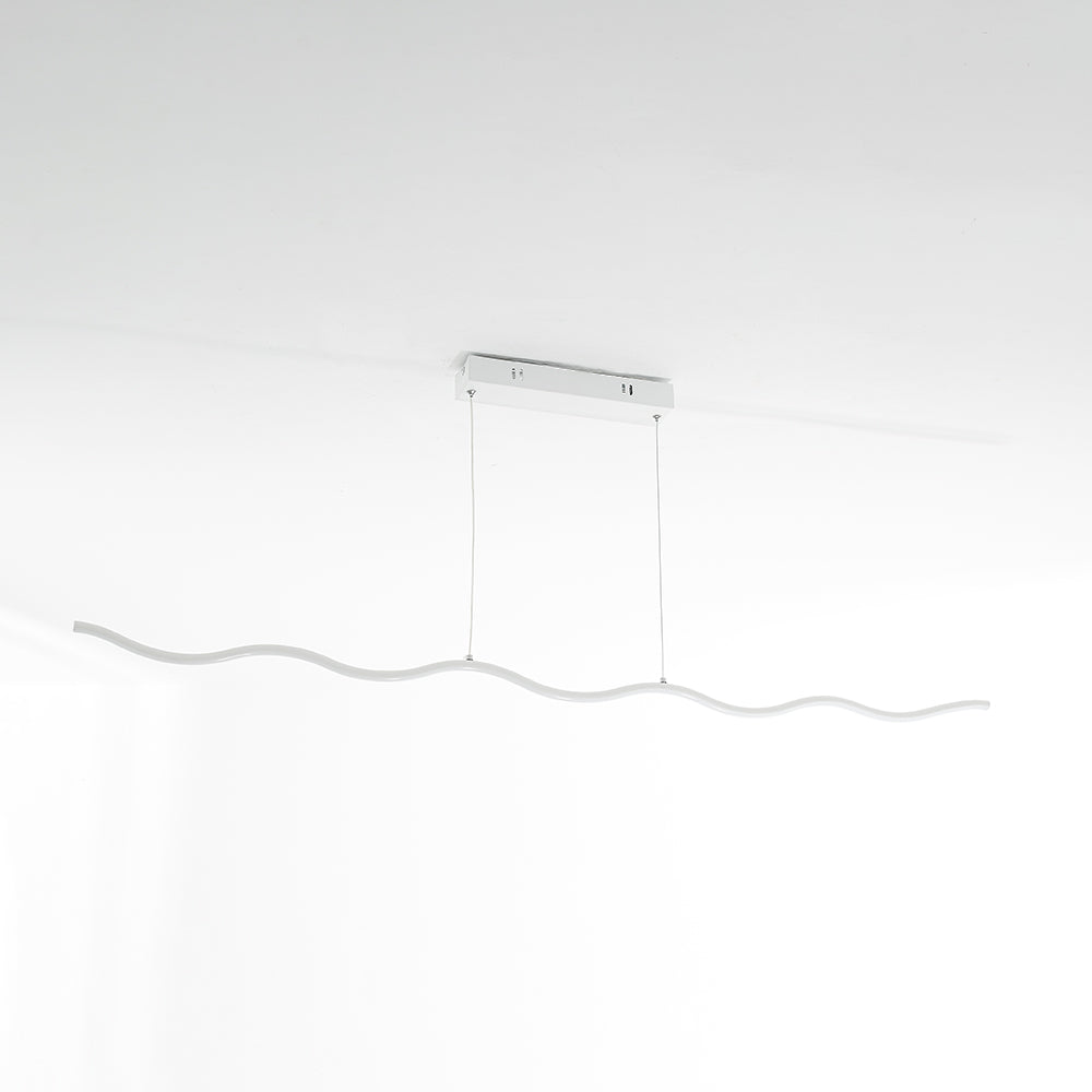 Lineare LED-Pendelleuchte Golf Metall Schwarz Weiß Modern Dimmbar 80-120cm Wohnzimmer Esszimmer Schlafzimmer Beleuchtung | Sansoti