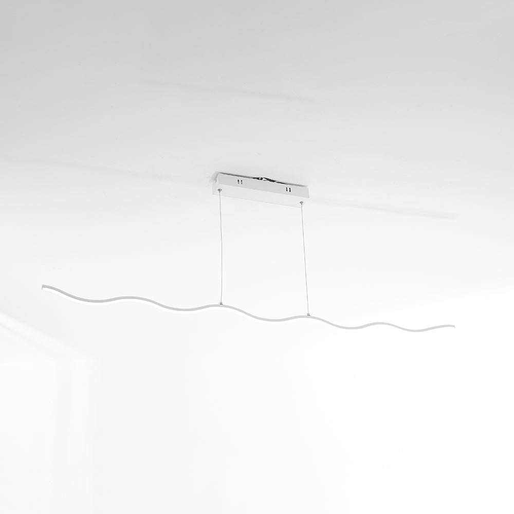 Lineare LED-Pendelleuchte Golf Metall Schwarz Weiß Modern Dimmbar 80-120cm Wohnzimmer Esszimmer Schlafzimmer Beleuchtung | Sansoti