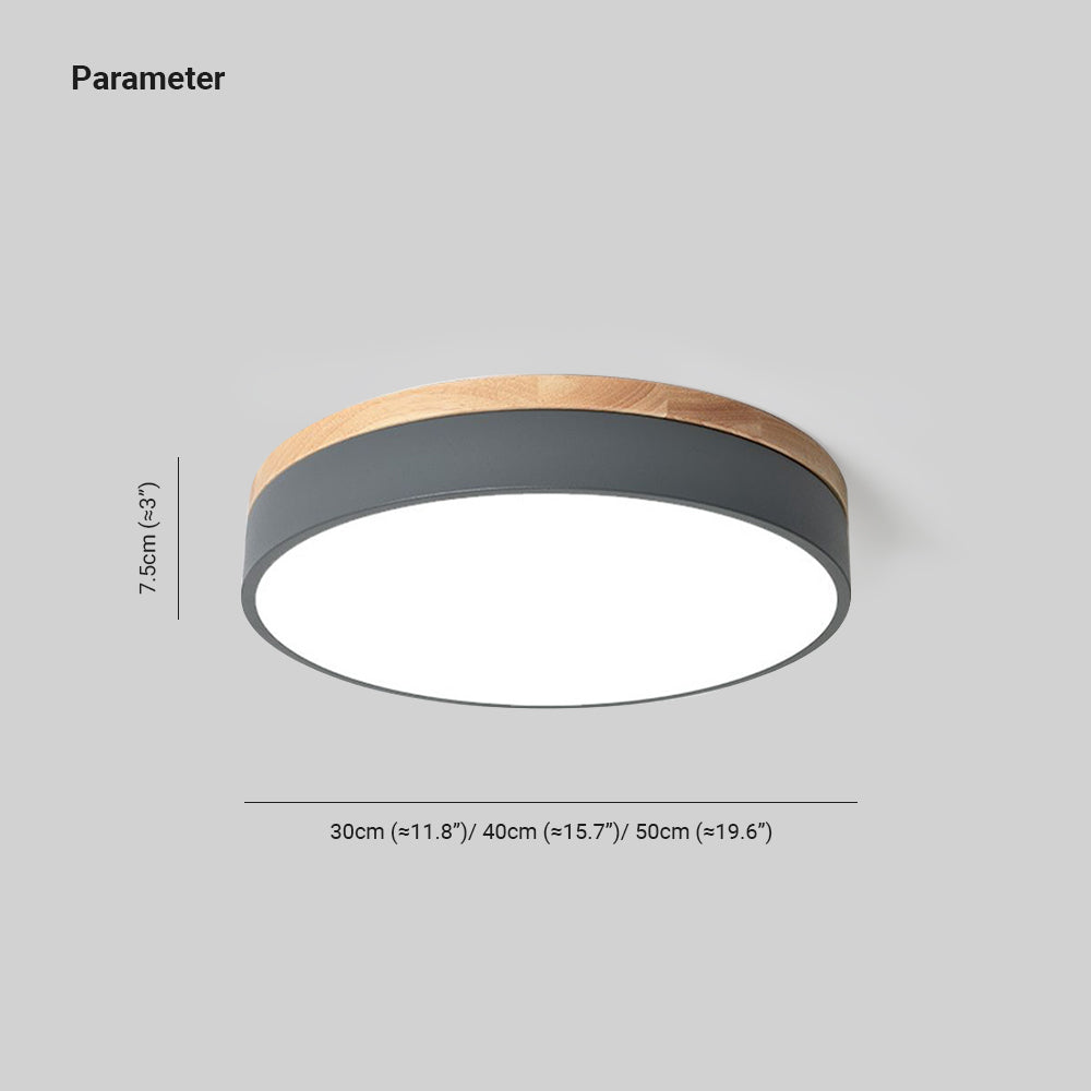 Runde dimmbare LED-Deckenleuchte mit 3 Lichteinstellungen, modernes Design für Wohnzimmer, Schlafzimmer, Küche und Flur | Sansoti