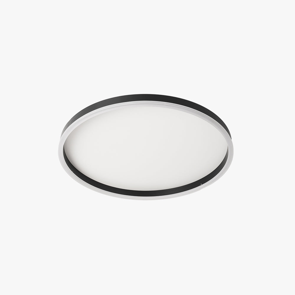 Moderne ringförmige LED-Deckenleuchte aus schwarzem Metall, Design, Wohnzimmer, Schlafzimmer, dimmbare Lichttemperatur | Sansoti