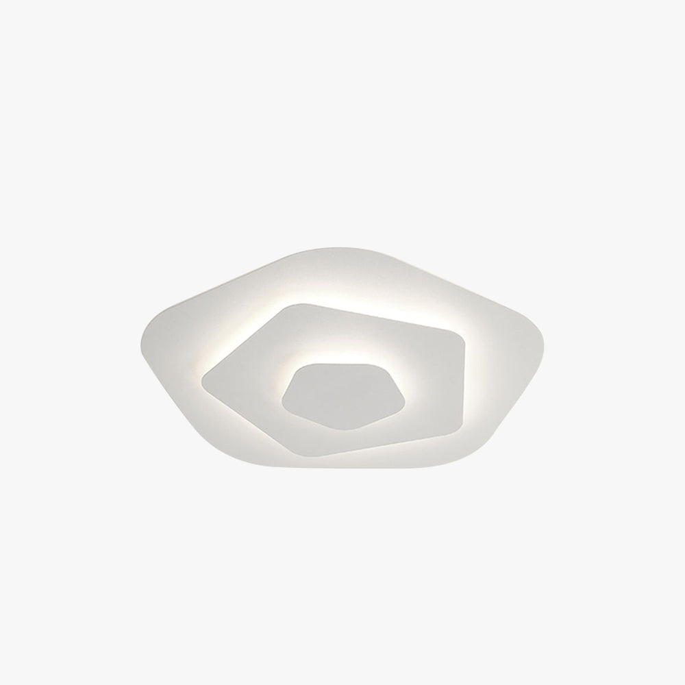 Deckenlampe Rund 50cm LED Dimmbar Weiß Schlafzimmer Wohnzimmer Acryl Metall | Restfield