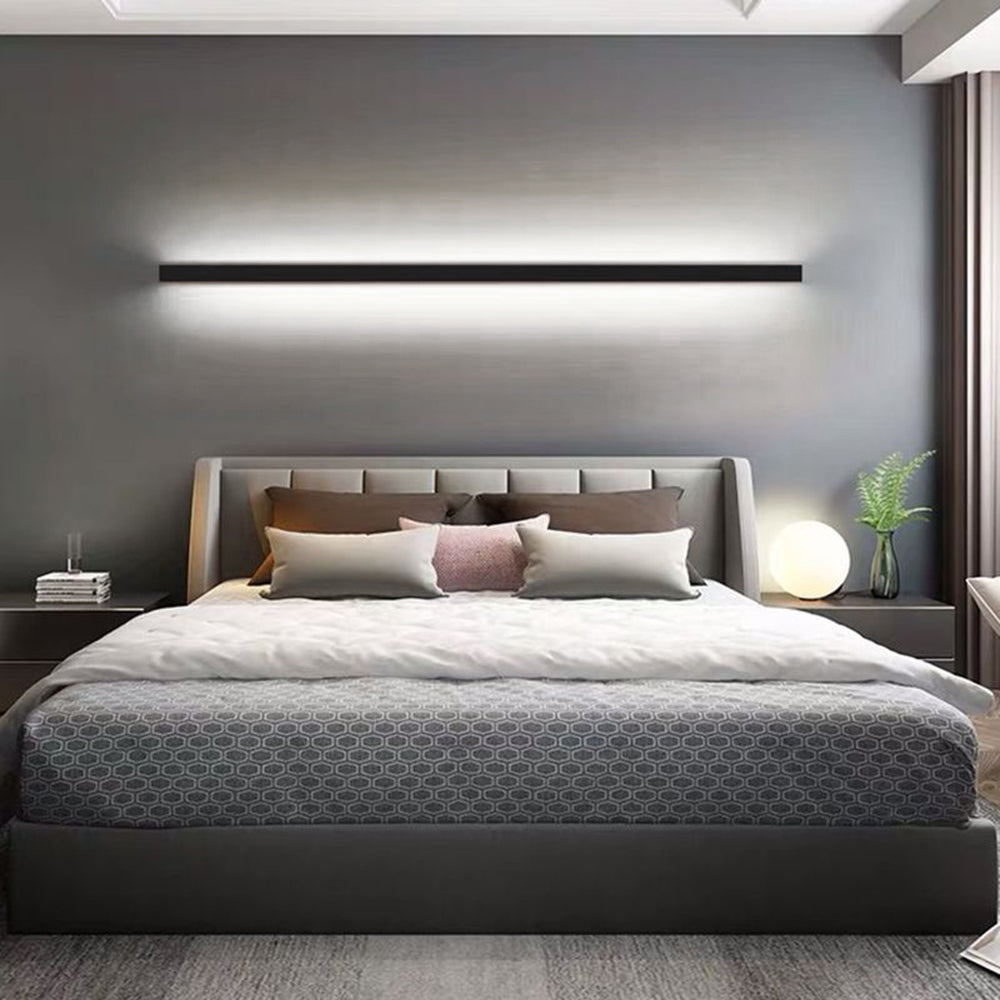 Minimalist Wall Light Metal Acrylic LED Bedroom Living Room 60-120cm Warm Cool Neutral White Linear Design | Sansoti
