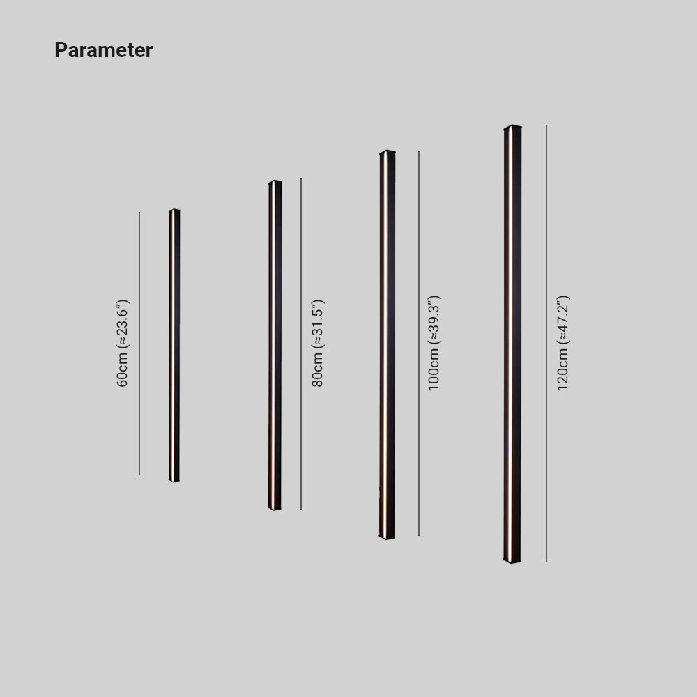 Minimalist Wall Light Metal Acrylic LED Bedroom Living Room 60-120cm Warm Cool Neutral White Linear Design | Sansoti
