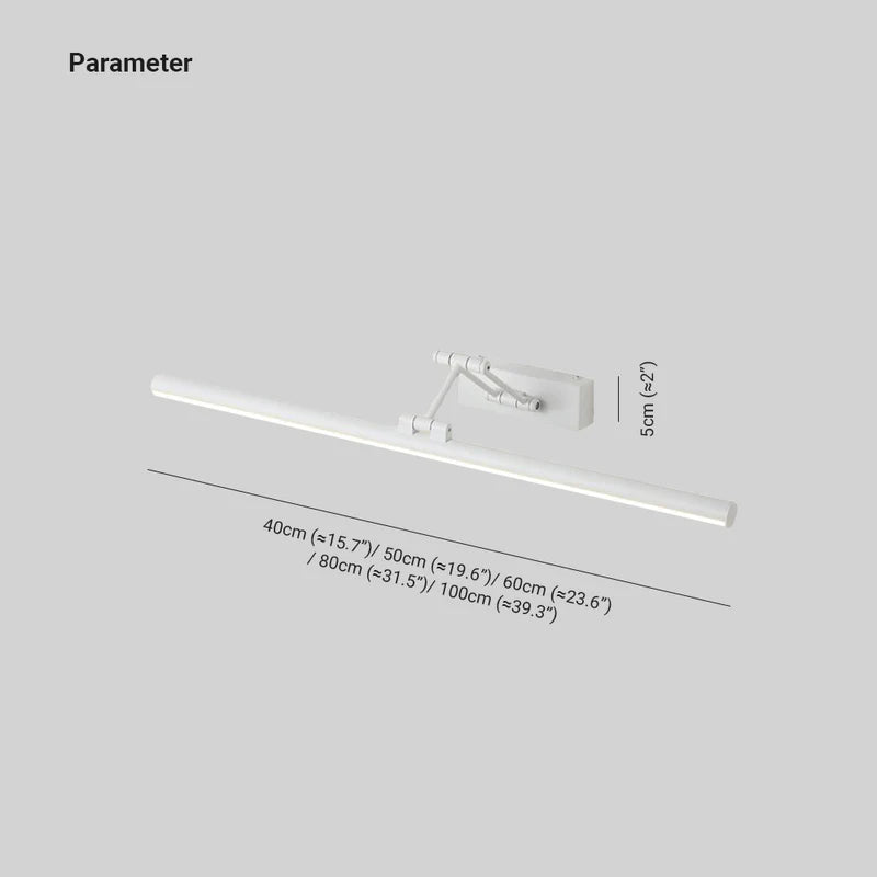 Spiegellampe LED Schwarz Weiß Metall Acryl IP44 Bad Bad Modern 40-100cm | Restfield