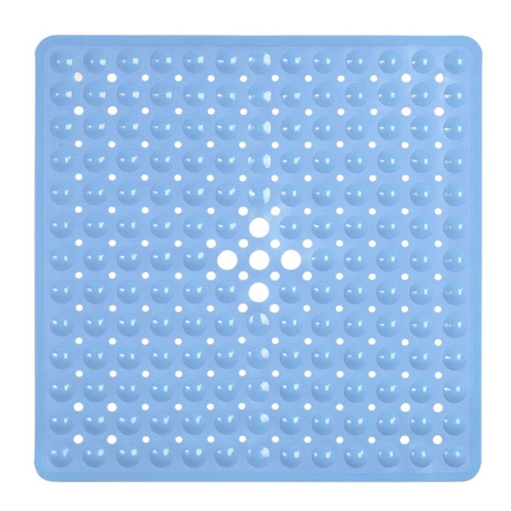Antislip Badmat met Zuignappen – Veilig Vaste Mat voor Bad en Douche – Vierkant Design met Drainagegaten – PVC Douchevloermat – Machinewasbaarbaar | Sansoti