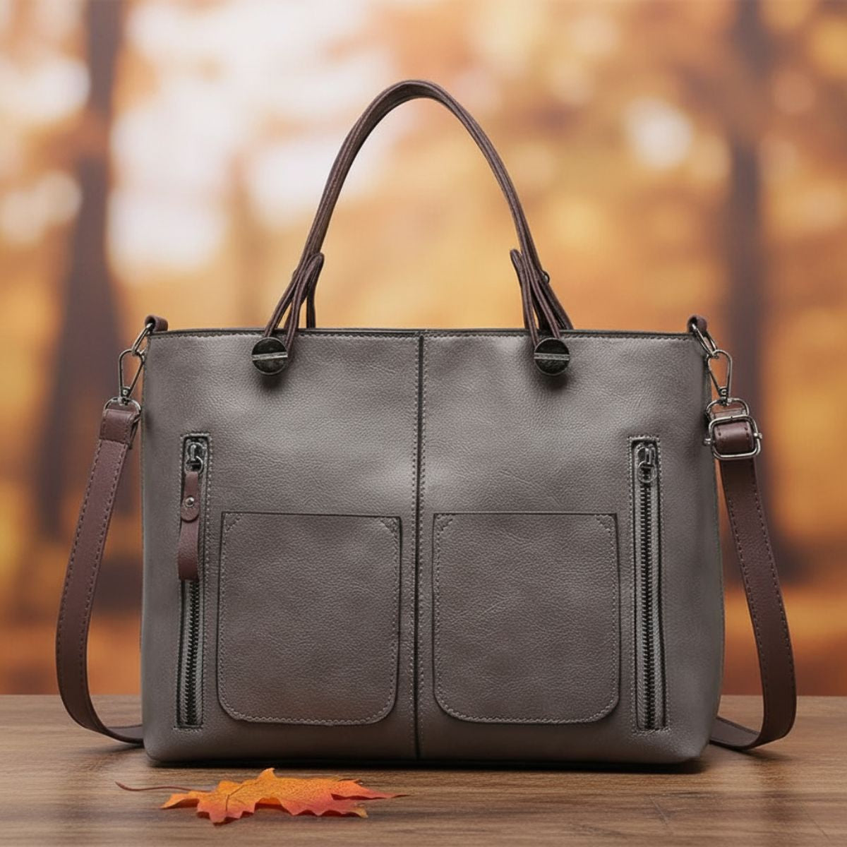 Leren Schoudertas Dames Klassiek Design Magnetische Sluiting Verstelbare Schouderband Elegante Handtas | Sansoti