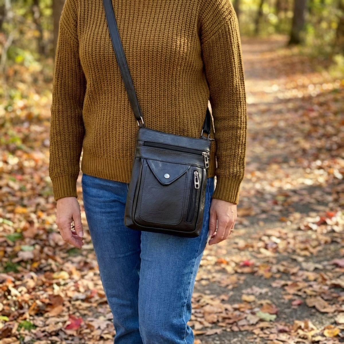 Vintage Schoudertas Retro Crossbody Kunstleer Dames Compacte Handtas Verstelbare Riem Casual Stijl Dagelijks | Sansoti