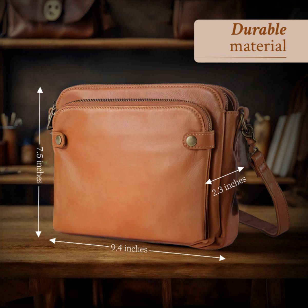 Leren Schoudertas met Geïntegreerde Portemonnee 9 Kaartvakken Compact Dagelijks Gebruik Dames Crossbody | Sansoti
