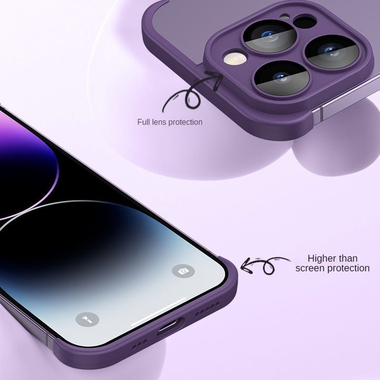 Minimalist iPhone Protective Frames Top Bottom Camera Metal Silicone 6 Colors Wireless Charging Stylish | Sansoti