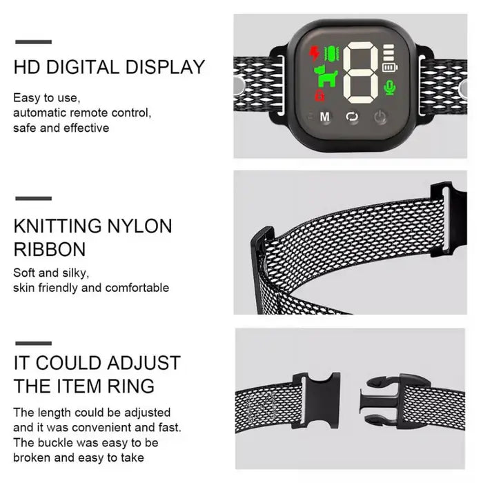Smart Dog Training Collar with Touchscreen Control Adjustable Waterproof for Small and Large Dogs | Sansoti