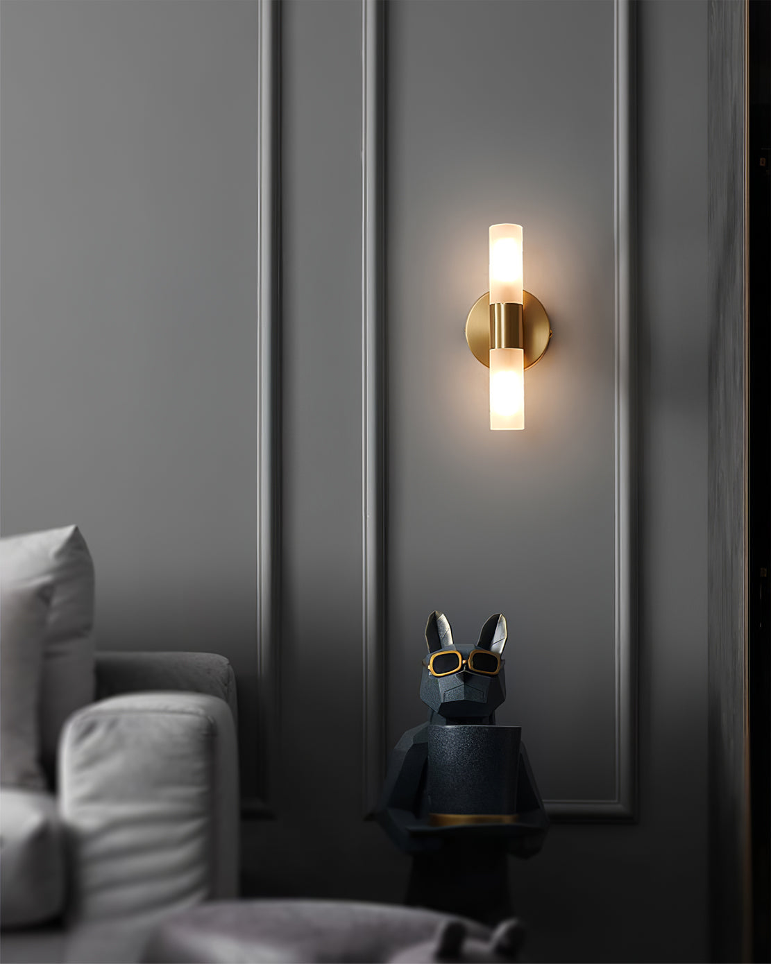 Wandlamp met G9-fitting en acryl kap – moderne binnenverlichting in design A, B of C | Sansoti