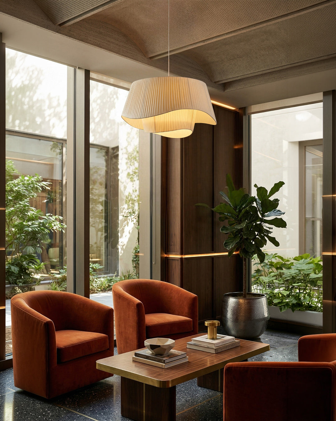 Moderne Tyvek Hanglamp Rond Design Warm Wit Dimbaar Woonkamer Eetkamer Slaapkamer Decoratieve Plafondverlichting | Sansoti